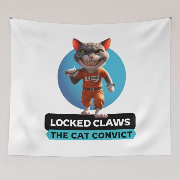 Item preview, Locked Claws: The Cat Convict designed and sold by Hungry-Murphy.