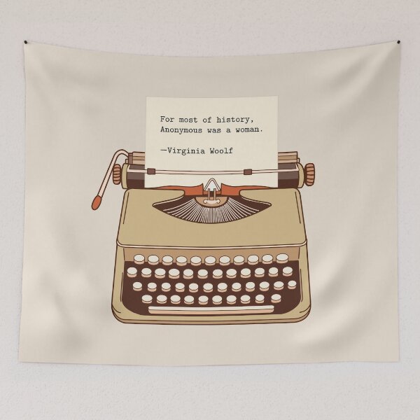 Item preview, For most of history Anonymous was a woman. — Virginia Woolf Antique typewriter designed and sold by wonderxwander.