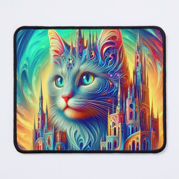 Item preview, Abstract abstraction of castle and cat. DeepDream designed and sold by blackhalt.