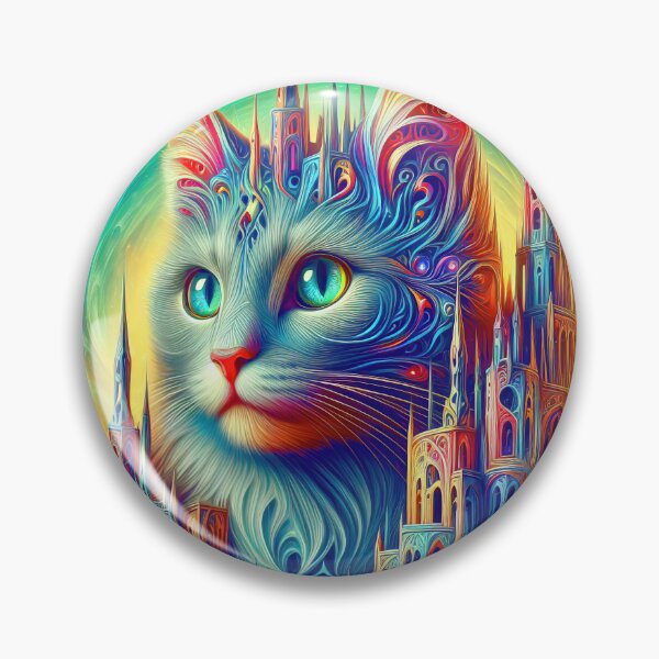 Item preview, Abstract abstraction of castle and cat. DeepDream designed and sold by blackhalt.