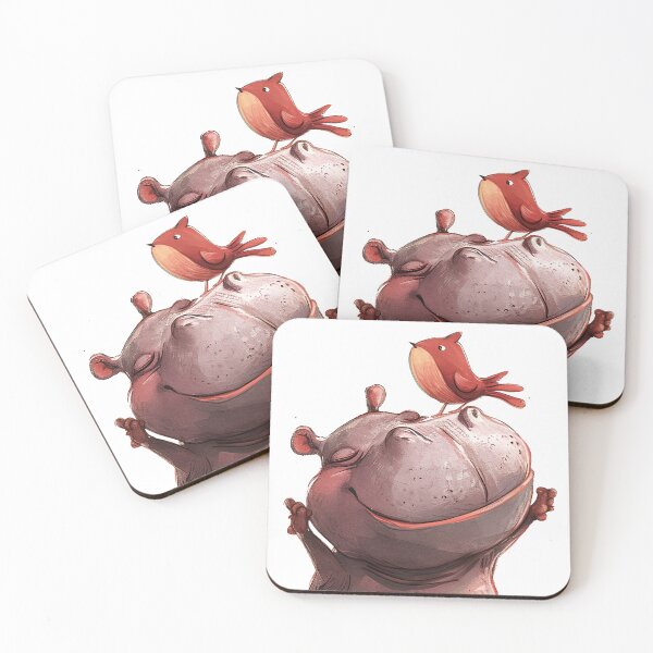 Item preview, Happy hippo designed and sold by 5minArtStudio.