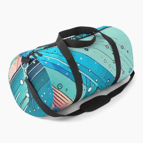 Item preview, Bright Colorful turquoise geometric abstract pattern designed and sold by TomFrontierArt.