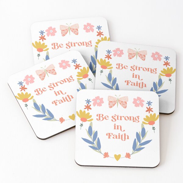 Item preview, Be Strong in Faith Bold Modern Floral Affirmation ©Terri Conrad Designs designed and sold by Terri Conrad.
