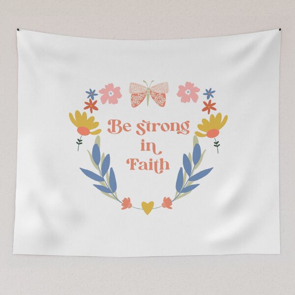 Item preview, Be Strong in Faith Bold Modern Floral Affirmation ©Terri Conrad Designs designed and sold by Terri Conrad.