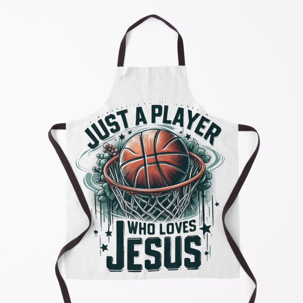Item preview, Just a Player Who Loves Jesus, Basketball, Net and Flowers designed and sold by Faithloveshop.