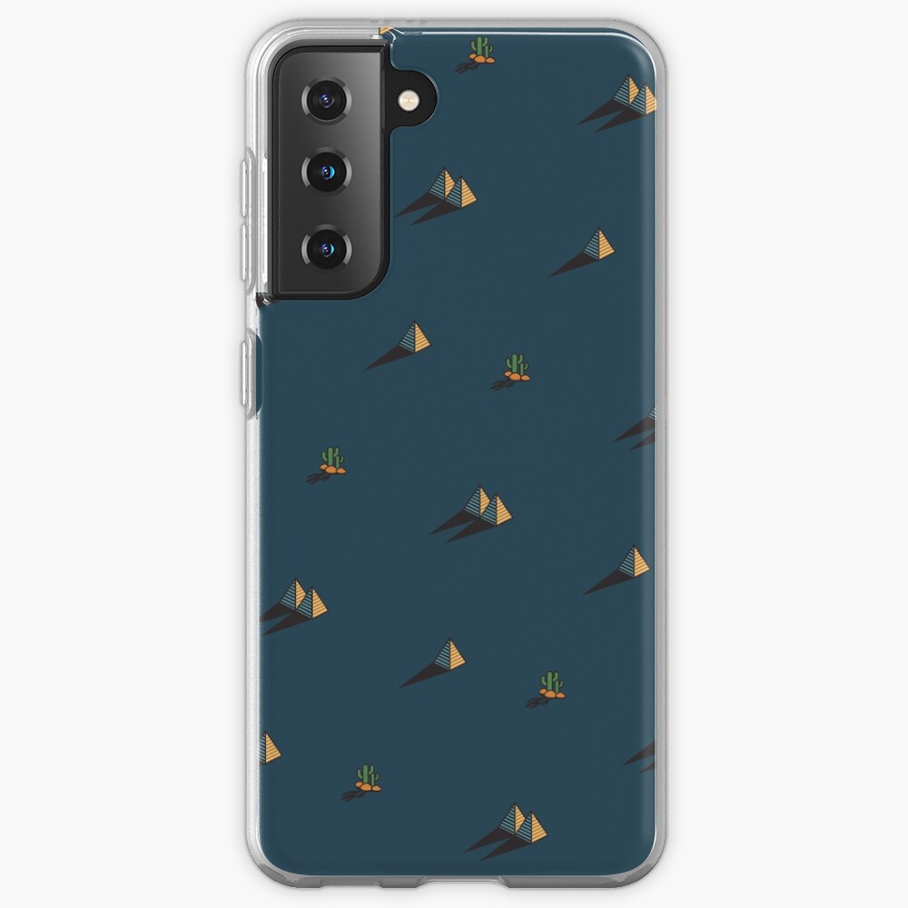 NIGHT - Egypt pyramid and cactus pattern in DARK BLUE Case & Skin for Samsung Galaxy