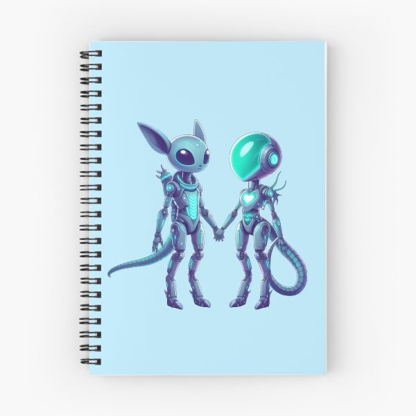 Item preview, Cat robot and alien love pun  designed and sold by Animalpetslover.