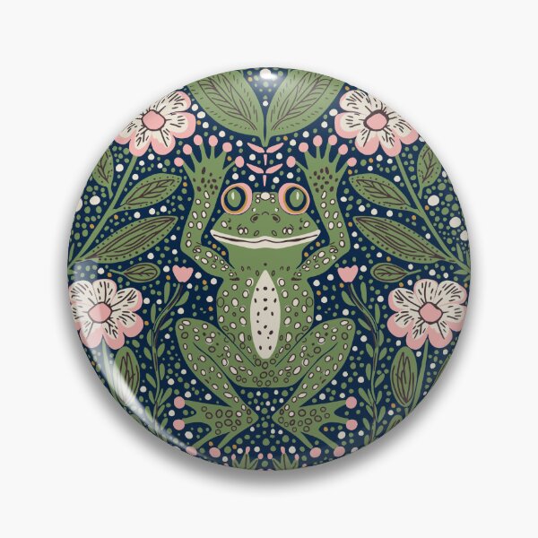 Aperçu de l'œuvre Motif de grenouille florale – Design inspiré de la nature créée et vendue par MindFulStudios.