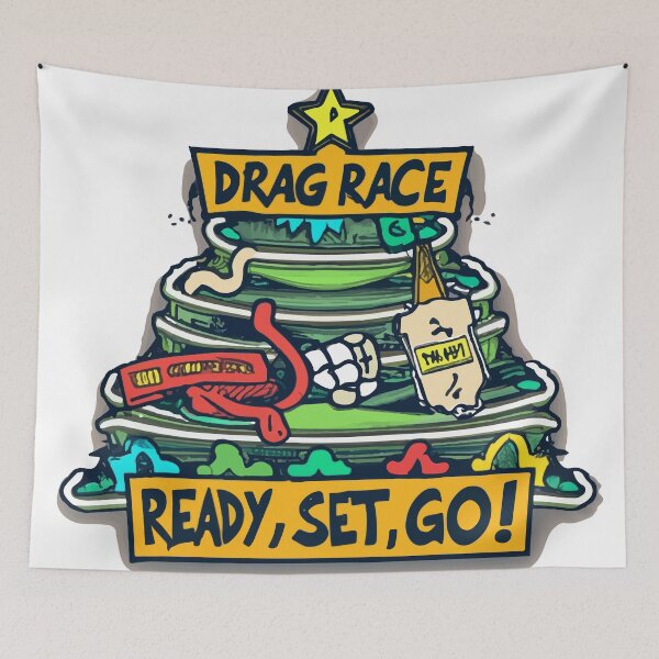 Item preview, Comic Drag Race Christmas Tree Countdown designed and sold by NiftyWrx.