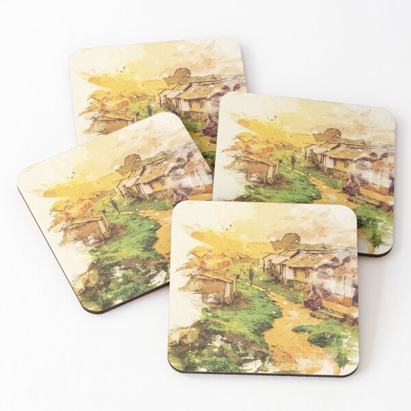 Item preview, African village Art Painting designed and sold by Wolagno.