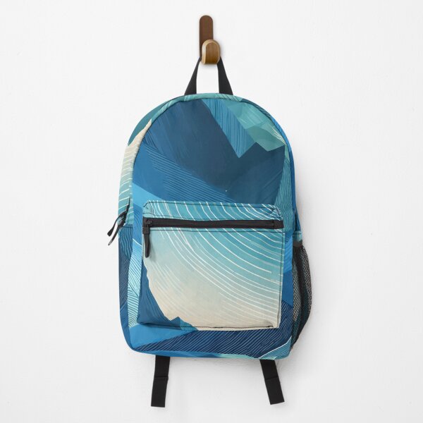 Item preview, Bright Colorful turquoise mountains geometric abstract pattern designed and sold by TomFrontierArt.