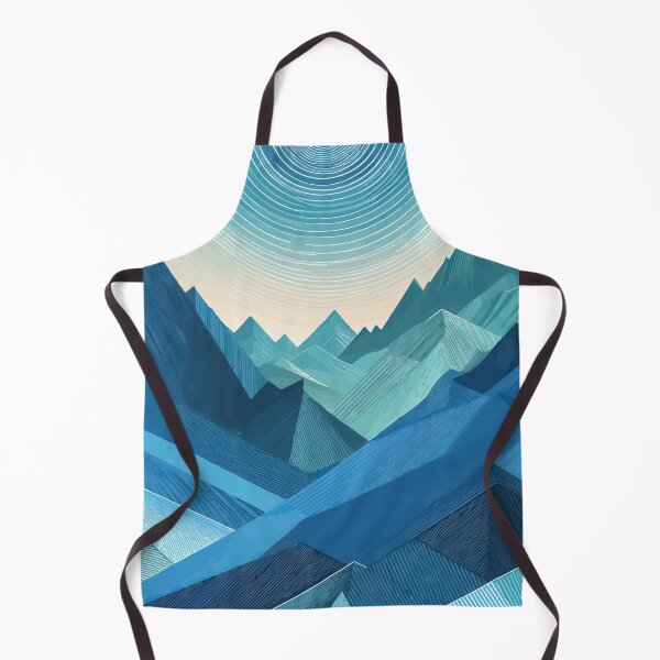 Item preview, Bright Colorful turquoise mountains geometric abstract pattern designed and sold by TomFrontierArt.