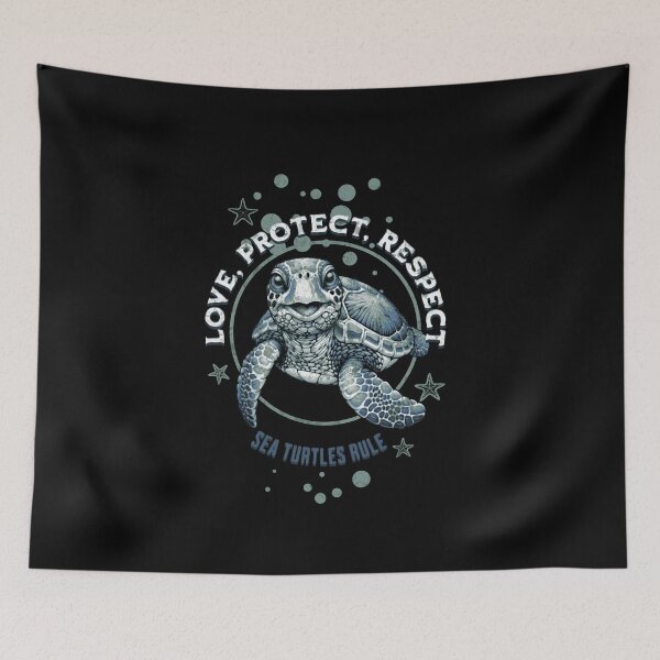 Item preview,  Sea turtle watercolor tattoo save the ocean save earth, grunge designed and sold by Collagedream.