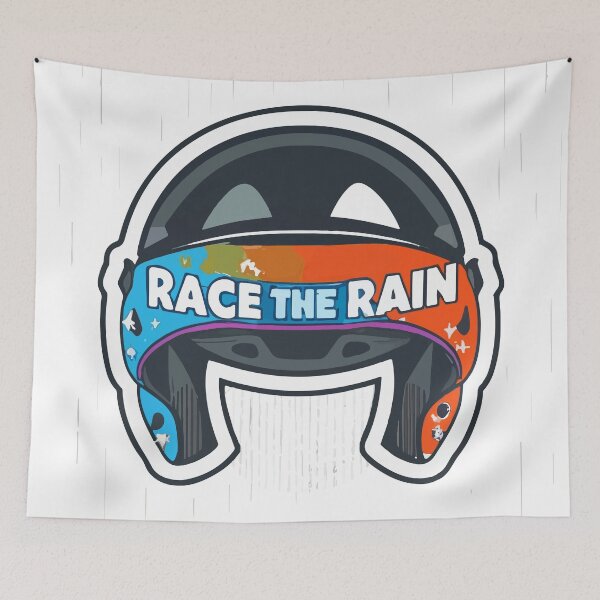Item preview, Race the Rain Muscle Car Reflection Helmet Design designed and sold by NiftyWrx.