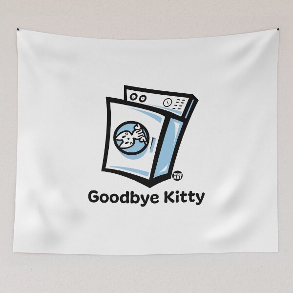 Item preview, GOODBYE KITTY - WASHING MACHINE designed and sold by TODD GOLDMAN.