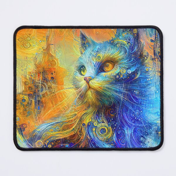Item preview, Abstract abstraction of castle and cat. DeepDream designed and sold by blackhalt.