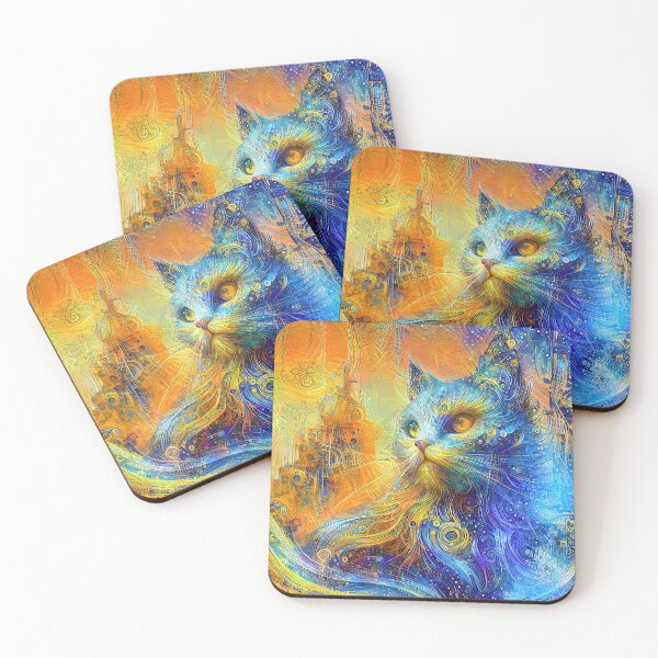 Item preview, Abstract abstraction of castle and cat. DeepDream designed and sold by blackhalt.