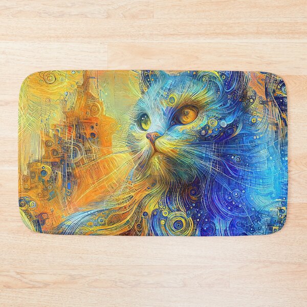 Item preview, Abstract abstraction of castle and cat. DeepDream designed and sold by blackhalt.