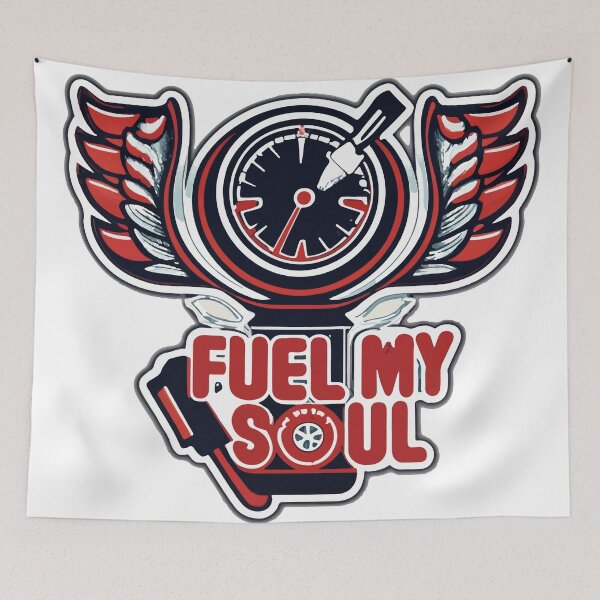 Item preview, Fuel My Soul - Muscle Car Enthusiasts Inspirational Sticker designed and sold by NiftyWrx.