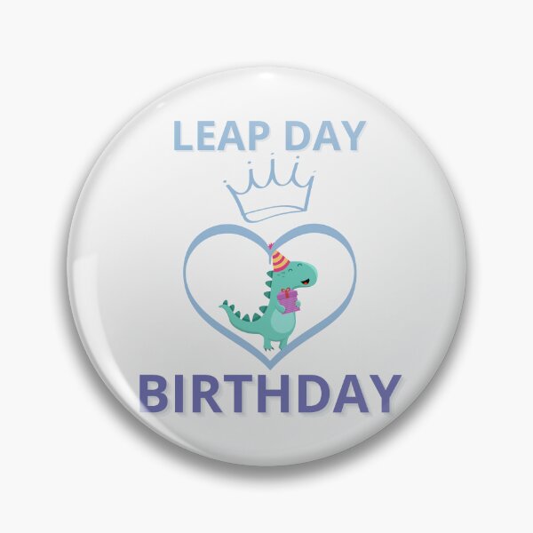 Item preview, Leap day birthday Dinosaur blue designed and sold by NexCreation.