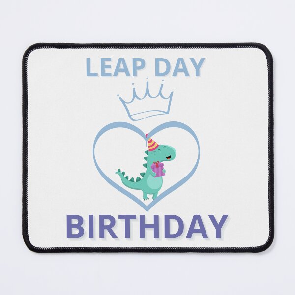 Item preview, Leap day birthday Dinosaur blue designed and sold by NexCreation.