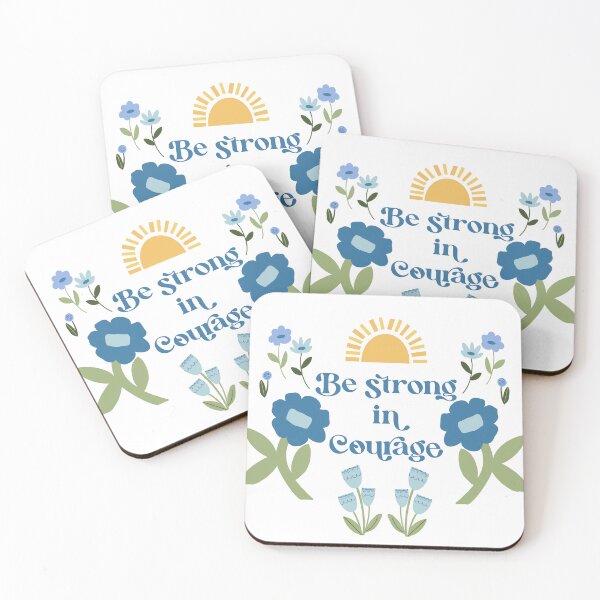 Item preview, Be Strong in Courage Moder Floral Affirmation ©Terri Conrad Designs designed and sold by Terri Conrad.