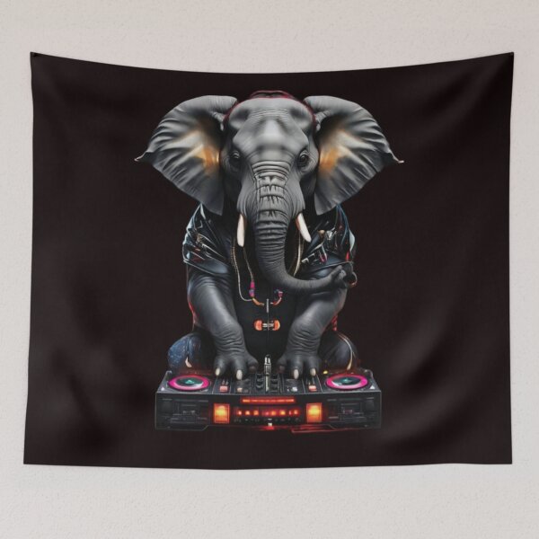 Item preview, Unique DJ Animal Designs - Gamer Elephant  designed and sold by vuslatmedia.