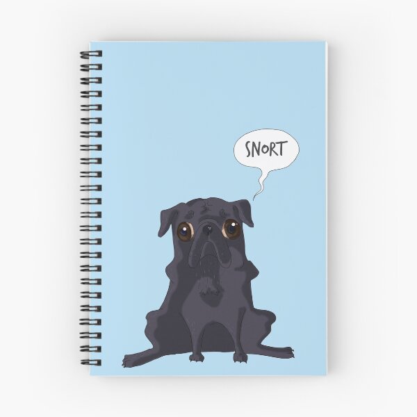 Item preview, black snorting pug designed and sold by TuesdayLH.