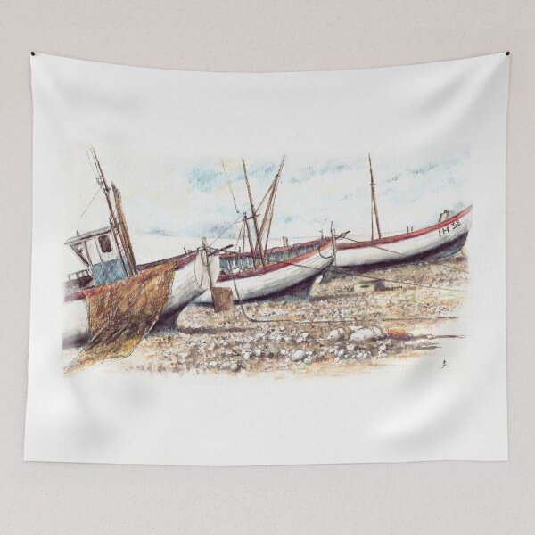 Item preview, Aldeburgh, Suffolk, England pen and watercolour drawing for charity designed and sold by JayTCee.