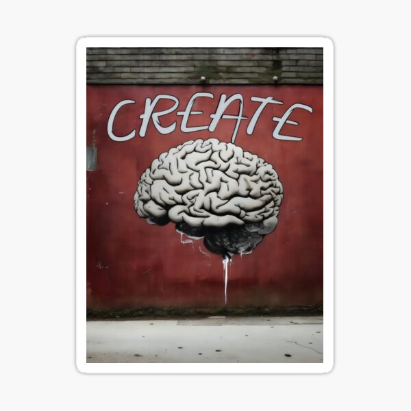 Item preview, Graffiti Brain: Create in Bansky Style" designed and sold by MillennialVibe.