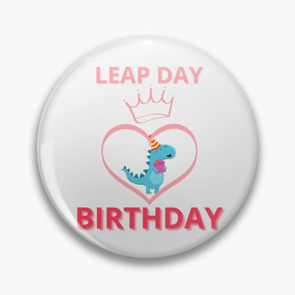 Item preview, Leap day birthday Dinosaur blue pink designed and sold by NexCreation.
