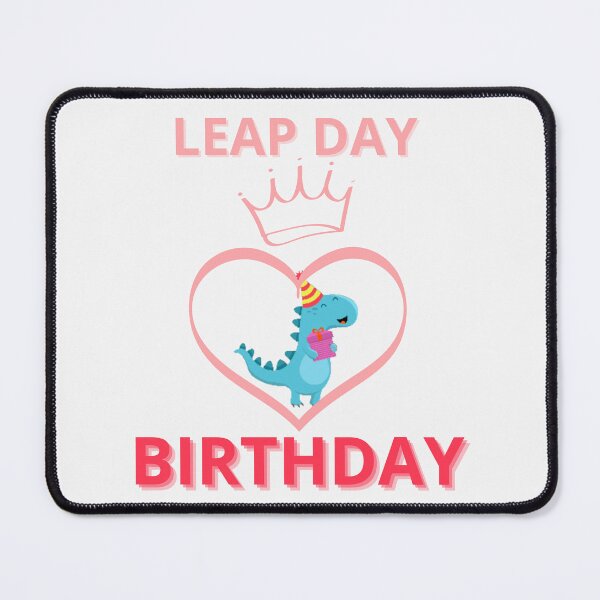 Item preview, Leap day birthday Dinosaur blue pink designed and sold by NexCreation.