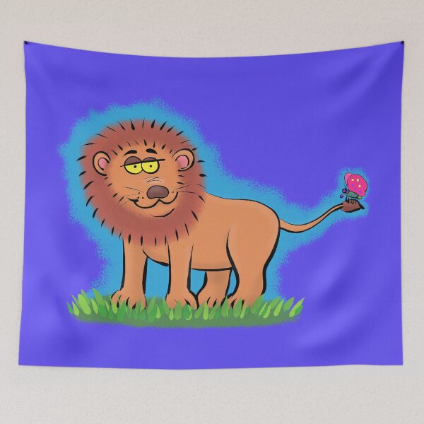 Item preview, Funny lion cartoon designed and sold by FrogFactory.
