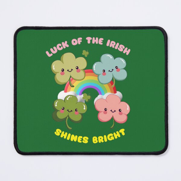 Item preview, 4 leaf clover with rainbow in St Patricks day designed and sold by MilkyBerryShop.