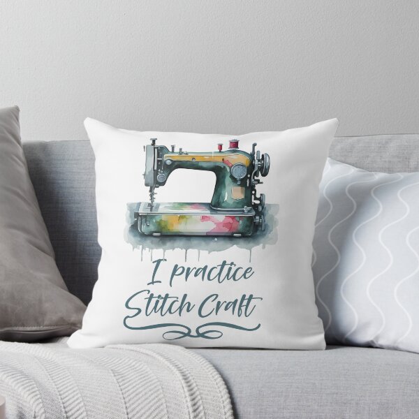 Item preview, I practice Stitch Craft - watercolor art gift idea for Sewciopaths designed and sold by EmeraldeaArt.