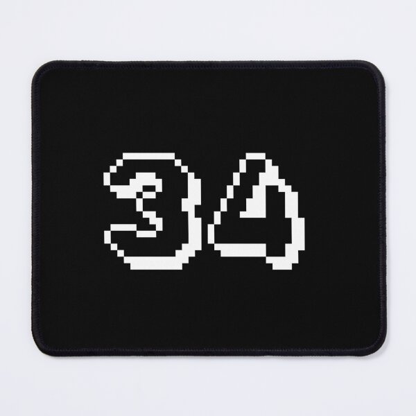 Item preview, 34, thirty-four, white, retro video game, 1 up! designed and sold by Numbers-Art.