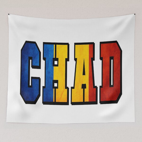 Item preview, Chad Country Flag Typography designed and sold by TravelWish.