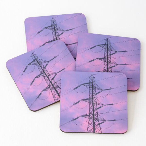 Item preview, Image of a pylon with a beautiful sunset sky behind designed and sold by Lauren0906.