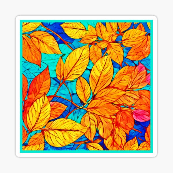 Item preview, Golden Fall Foliage: Bright Leaves Painting designed and sold by Health And Fitness Posts e-Store.