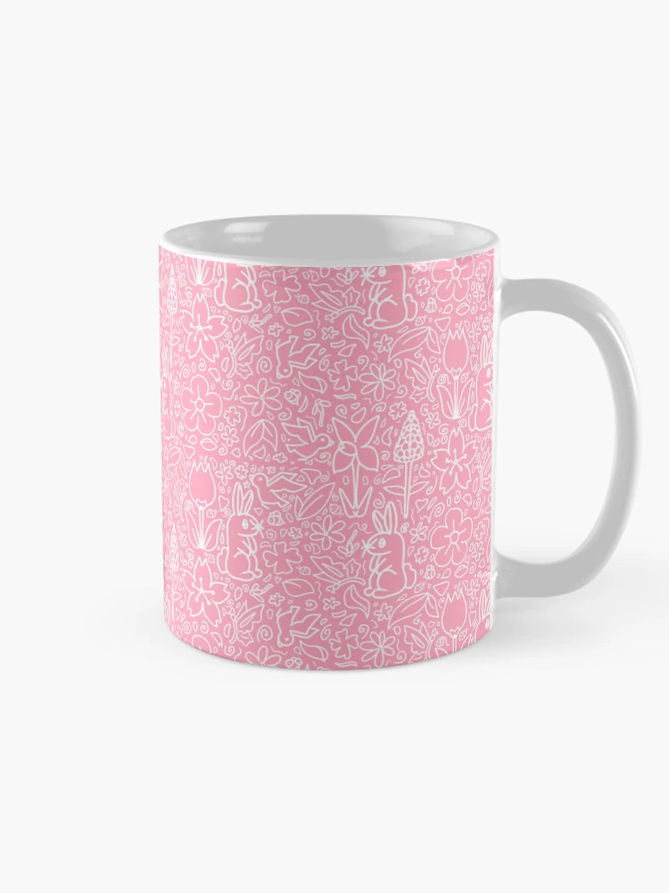 Thumbnail 3 of 6, Coffee Mug, Pink Spring Pattern designed and sold by Made of Maggic .