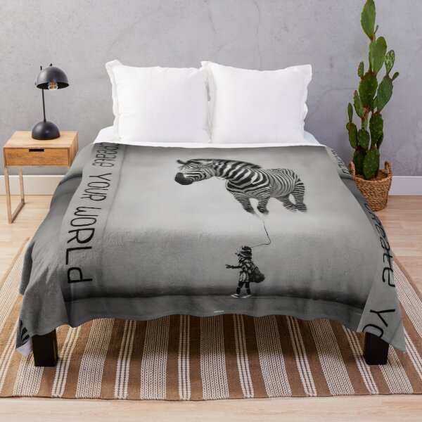 Item preview, Bansky Style Graffiti: Create Your World with Zebra Balloon designed and sold by MillennialVibe.