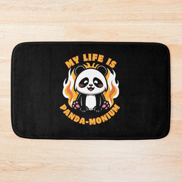 Aperçu de l'œuvre Panda mignon en feu - Graphique de dessin animé « Ma vie est Panda-monium » créée et vendue par Shirtlify.