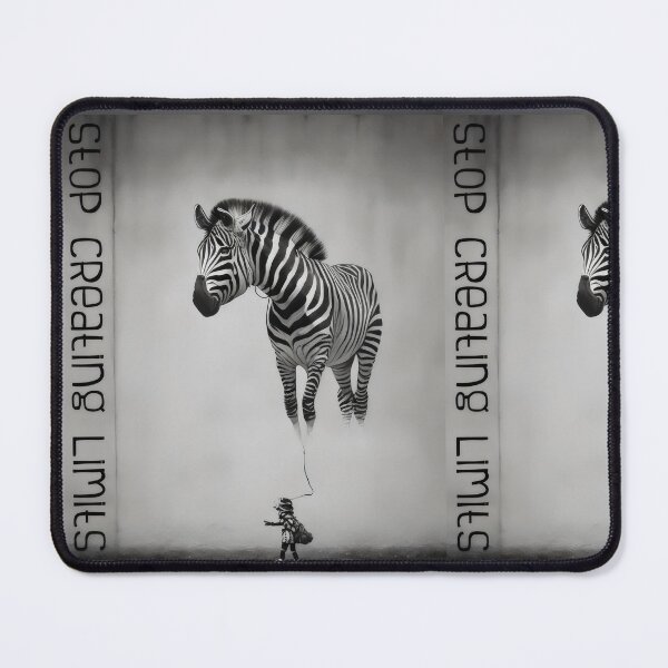 Item preview, Bansky Style Graffiti: Stop Creating Limits with Zebra Balloon designed and sold by MillennialVibe.