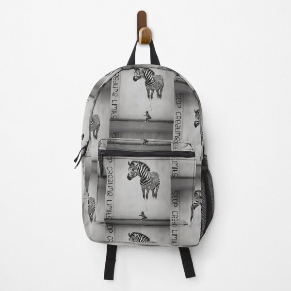 Item preview, Bansky Style Graffiti: Stop Creating Limits with Zebra Balloon designed and sold by MillennialVibe.