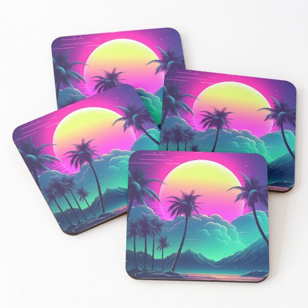Item preview, Digital Mirage: Abstract Synthwave Cosmos designed and sold by Mullet Monkey.