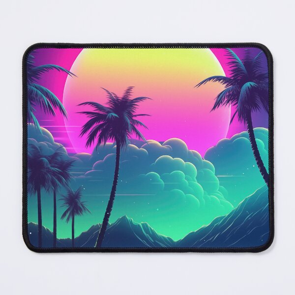 Item preview, Digital Mirage: Abstract Synthwave Cosmos designed and sold by Mullet Monkey.
