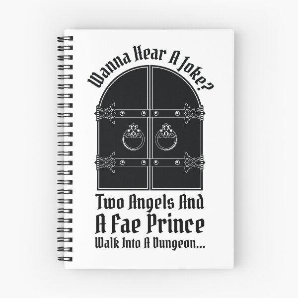Item preview, Two Angels And A Fae Prince Walk Into A Dungeon designed and sold by kjanedesigns.