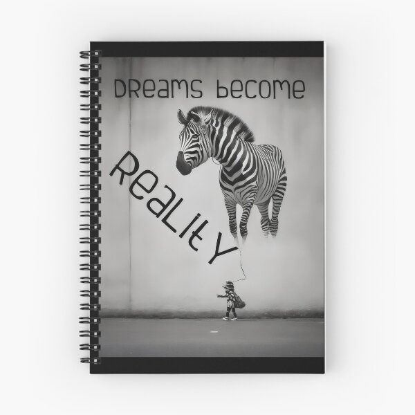Item preview, Bansky Style Graffiti: Dreams Become Reality with Zebra Balloon designed and sold by MillennialVibe.