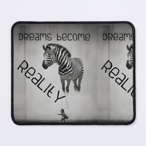 Item preview, Bansky Style Graffiti: Dreams Become Reality with Zebra Balloon designed and sold by MillennialVibe.