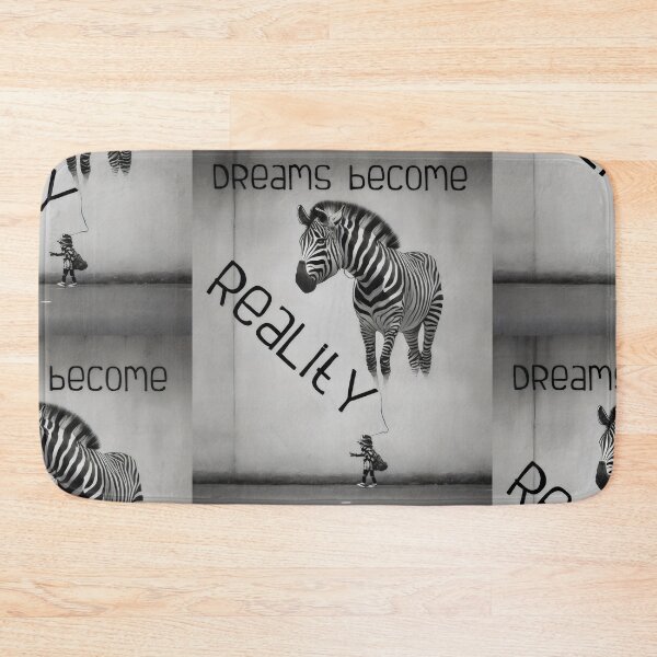 Item preview, Bansky Style Graffiti: Dreams Become Reality with Zebra Balloon designed and sold by MillennialVibe.